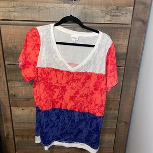 Lula roe americana Christy T- XL